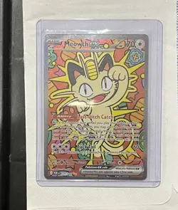Meowth ex 121/088 Pokemon Card 151 Ultra Rare Full Art Holo English 170HP - Image 1