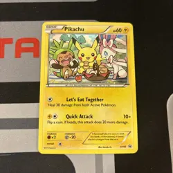 Pokemon Pikachu TCG XY95 Black Star Promo Holo Card LP - Image 1