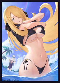 Pokemon Diamond and Pearl Versions Cynthia Doujin Card Sleeve Protector - Image 1