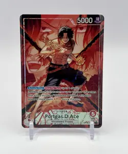 Bandai One Piece Card Game Portgas D. Ace OP16-001 Leader Special Foil 5000 - Image 1