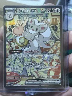 Pokemon TCG Cinccino Holo Illustration Rare Card Chaos Rising 119/086 - Image 1