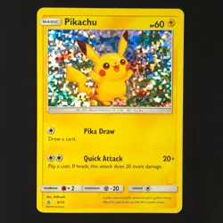 Pikachu 4/12 Holo - McDonald's Promo - Pokemon Card - Image 1