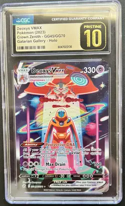 Pokemon Deoxys VMAX Crown Zenith Galarian Gallery Holo #GG45 CGC Pristine 10 - Image 1