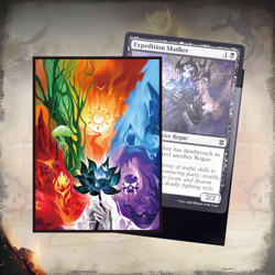MTG Card Sleeves - 100 Standard Size Pack Clear Front & Matte Finish Back with F - Image 2