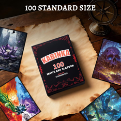 MTG Card Sleeves - 100 Standard Size Pack Clear Front & Matte Finish Back with F - Image 4