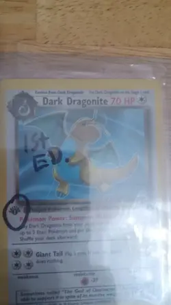 Pokemon Dark Dragonite 1st Edition Team Rocket Rare Card 22/82 Wizards 2000 - Image 3
