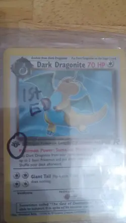 Pokemon Dark Dragonite 1st Edition Team Rocket Rare Card 22/82 Wizards 2000 - Image 4