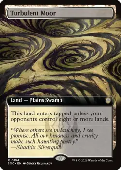 Mint/Near-Mint, English - 1 x MTG Turbulent Moor - Extended Art Commander: Secre - Image 1