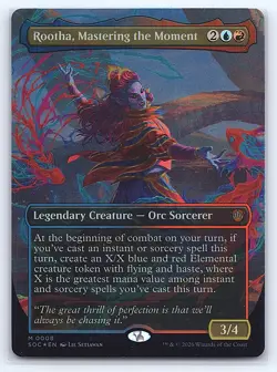 Rootha, Mastering the Moment (Borderless) 8 Secrets of Strixhaven MTG Foil LP - Image 1