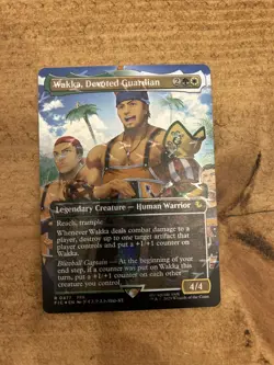 Wakka, Devoted Guardian Borderless Chocobo Track FOIL MTG Final Fantasy 0477 - Image 1