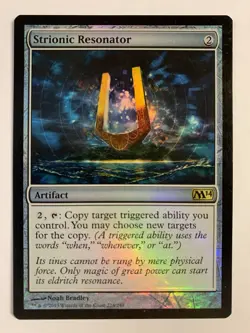 1X FOIL NM/SP MTG Magic The Gathering Strionic Resonator M14 Magic 2014 Rare - Image 1