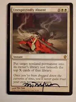 Magic The Gathering - 1x Signed Unexpectedly Absent (mtg) Commander - Image 1