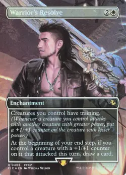 Warrior's Resolve (Borderless) 465 FIC Commander: FINAL FANTASY R Foil - Image 1