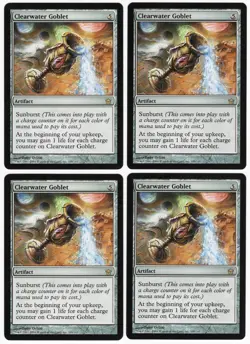 Clearwater Goblet x4 4x 2004 Fifth Dawn PLAYSET Colorless Artifact MTG NM AZ1 - Image 1