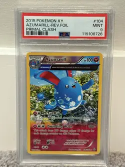 Azumarill Reverse Holo - 2015 Pokemon XY Primal Clash #104 - PSA 9 - Image 1