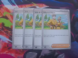 [4x Playset] Billy & O'Nare 142/159 - SV09: Journey Together - Pokemon TCG - Image 1