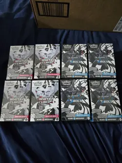 8 Pokemon TCG Booster Bundles: 4x Black Bolt And 4x White Flare SEALED - Image 1