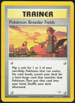 Neo Revelation Pokemon Breeder Fields 62/64 Uncommon Pokemon LP - Image 1