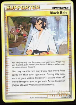 HGSS Triumphant Black Belt 85/102 Uncommon Pokemon LP - Image 1