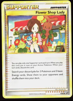 HGSS Undaunted Flower Shop Lady 74/90 Uncommon Pokemon LP - Image 1