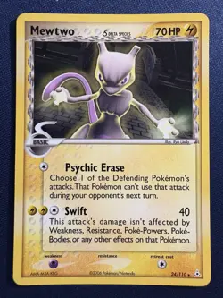 Mewtwo (Delta Species) 24/110 Pokemon Holon Phantoms Non-Holo Regular Rare LP - Image 1