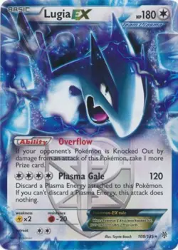 Lugia-EX - 108/135 - Holo Rare EX LP, English Pokemon Plasma Storm - Image 1