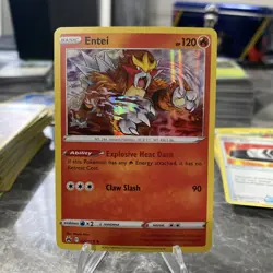 Pokemon TCG Entei #21 Sword & Shield - Crown Zenith Holo NM - Image 1
