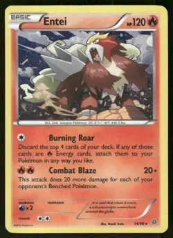 Pokemon Tcg Entei [Cosmos Holo] #14 Pokemon Ancient Origins LP - Image 1