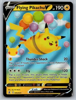 Flying Pikachu V 006/025 Holo V Rare Celebrations Pokemon Near Mint - Image 1