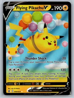 Flying Pikachu V 006/025 Holo V Rare Celebrations Pokemon Near Mint - Image 1