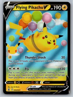 Flying Pikachu V 006/025 Holo V Rare Celebrations Pokemon Near Mint - Image 1