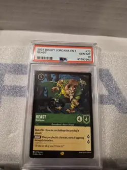 2023 DISNEY LORCANA EN 1-THE FIRST CHAPTER #70 BEAST - WOLFSBANE PSA 10 - Image 1
