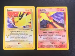Pokemon Promo Card Lot Zapdos 23 And Moltres 21 WotC 2000 Wizards - Image 1