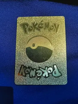 Pokemon Pikachu Mega Charizard Y Gold Foil Fan Art Collector Card Poncho TCG - Image 2