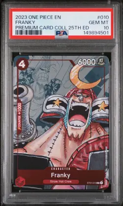 2023 ONE PIECE PREMIUM CARD COLLECTION 25TH EDITION #010 FRANKY PSA 10 - Image 1