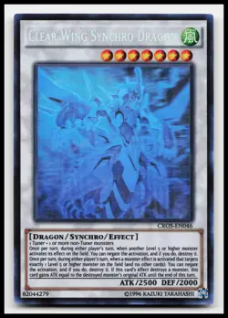 Clear Wing Synchro Dragon (Ghost Rare) CROS-EN046 Crossed Souls Yugioh Card - Image 1