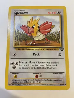 Pokemon Card Spearow Jungle 62/64 Unlimited WOTC Common LP-NM - Image 1