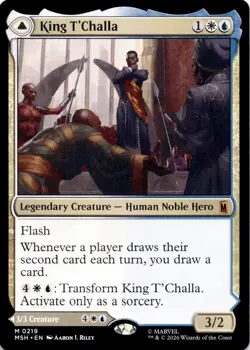 King T'Challa 219 Mythic Marvel Super Heroes Magic: The Gathering Near Mint - Image 1
