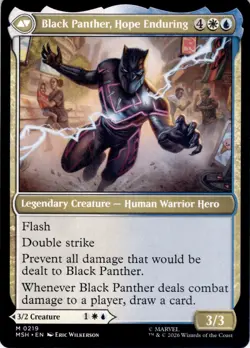 King T'Challa 219 Mythic Marvel Super Heroes Magic: The Gathering Near Mint - Image 2