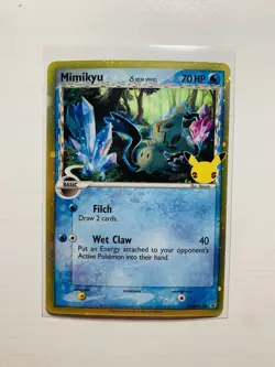 Pokemon Mimikyu SWSH136 Delta Species 25th Celebrations Black Star Promo NM - Image 1
