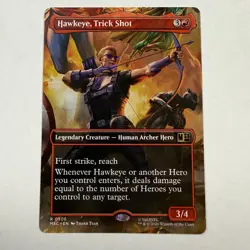 Hawkeye, Trick Shot (Borderless) 506 NM Commander: Marvel Super Heroes MTG - Image 1