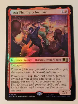 x1 Iron Fist, Hero for Hire - Foil R MTG Commander: Marvel Super Heroes M/NM, En - Image 1