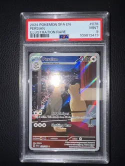 Pokemon TCG Persian 078/064 Shrouded Fable Holo Illustration Rare PSA 9 GRADED - Image 1
