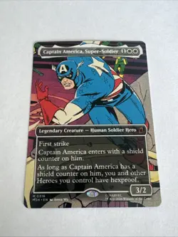 MTG Marvel Super Heroes Captain America, Super-Soldier Full Art Foil 0316 EN - Image 1