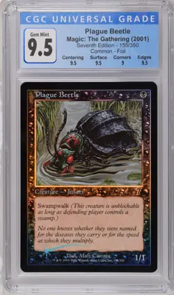 PLAGUE BEETLE 7th Edition Foil C CGC 10 MTG [Nostalgium] - Image 1