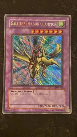 Yu-Gi-Oh LOB-125 Gaia Dragon Champion Ultra Rare Holo LP+ - Image 4