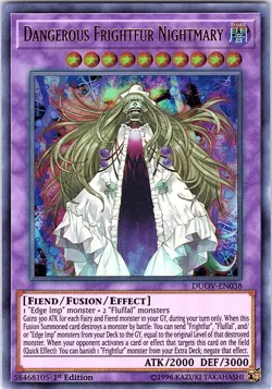 Yugioh Dangerous Frightfur Nightmary DUOV-EN038 Ultra Rare 1st Edition NM - Image 1