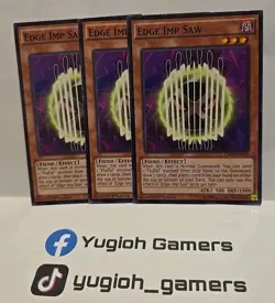 YUGIOH EDGE IMP SAW X3 COMMON CROS 1ST EDITION LIGHT PLAYED - Image 1