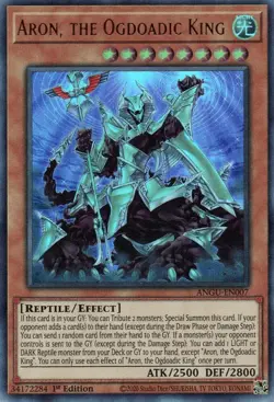 Yugioh Aron, The Ogdoadic King 1st Edition Ultra Rare ANGU-EN007 NM - Image 1