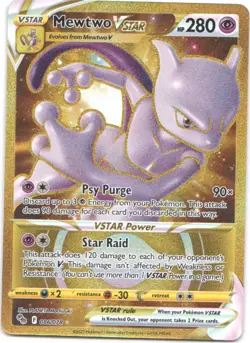 Mewtwo VSTAR (86) (Secret) Secret Rare Pokemon GO 086/078 NM - Image 1